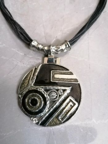 Pendentif fantaisie imprimé ethnique