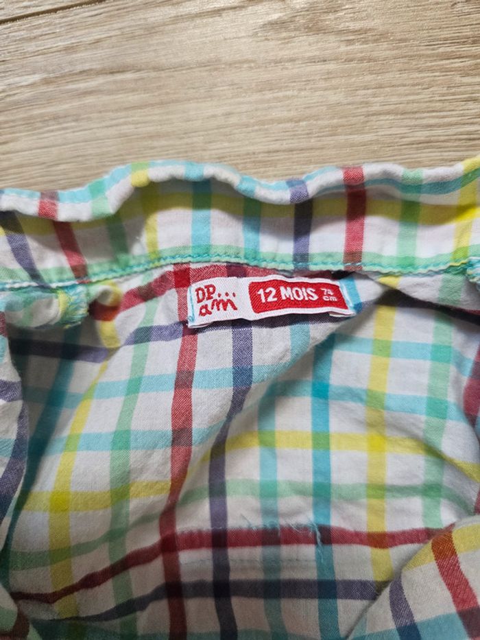 Lot 3 chemises manches  courtes 12 mois - photo numéro 2