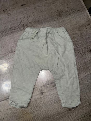 Pantalon 12 mois vert d'eau Kiabi