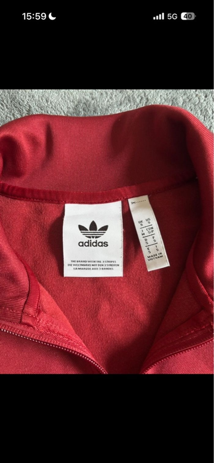 Veste adidas bordeaux - photo numéro 3