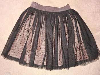 Jupe noir à pois 8 ans