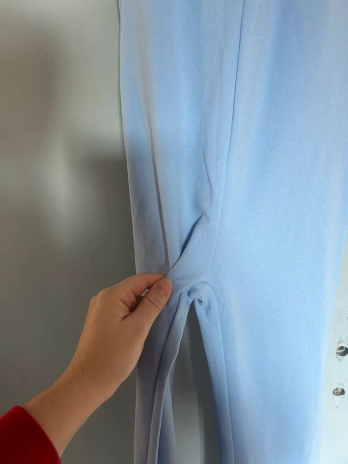 Magnifique combinaison manches longues et fentes aux chevilles turquoise • shein • taille S/36 - photo numéro 6