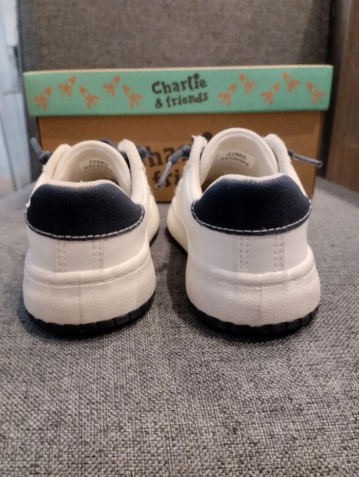Basket blanche lacets élastiques - photo numéro 5