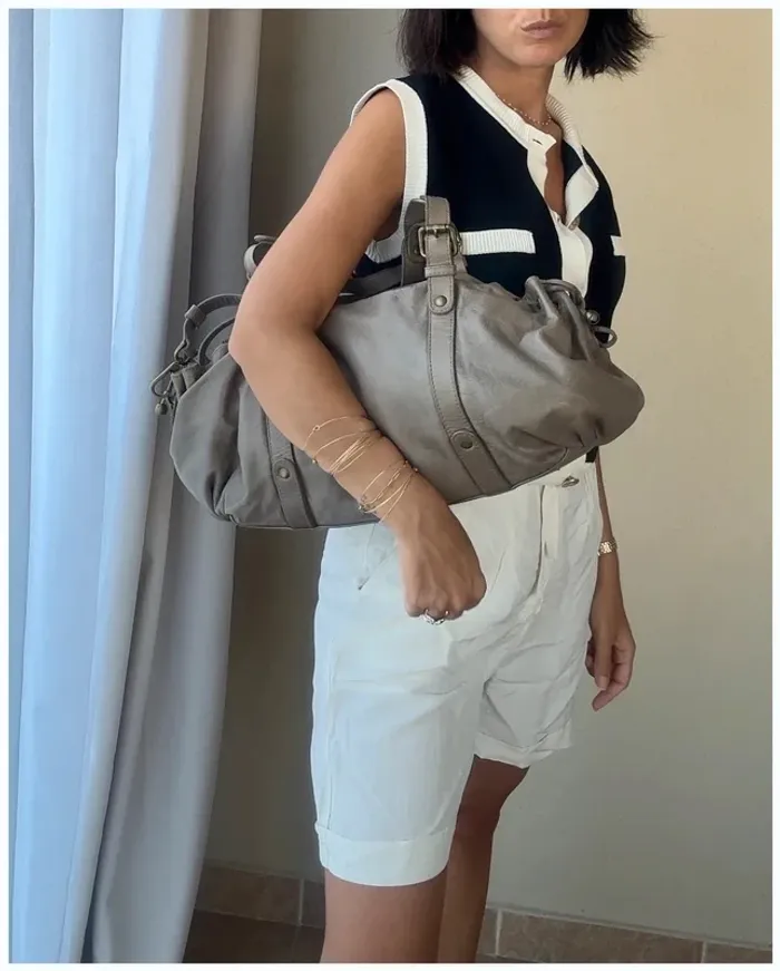 Sac Gérard Darel zippé gris très bon état - photo numéro 4