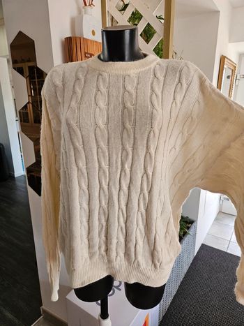 Le Fugitif pull crème taille 6XL