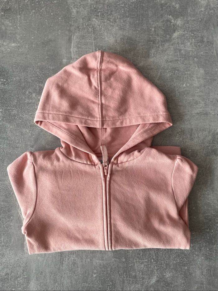 Gilet zipper à capuche rose fille 5 ans tape à l’œil