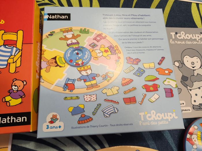 Jeu t'choupi la ronde des couleurs nathan habits - photo numéro 3