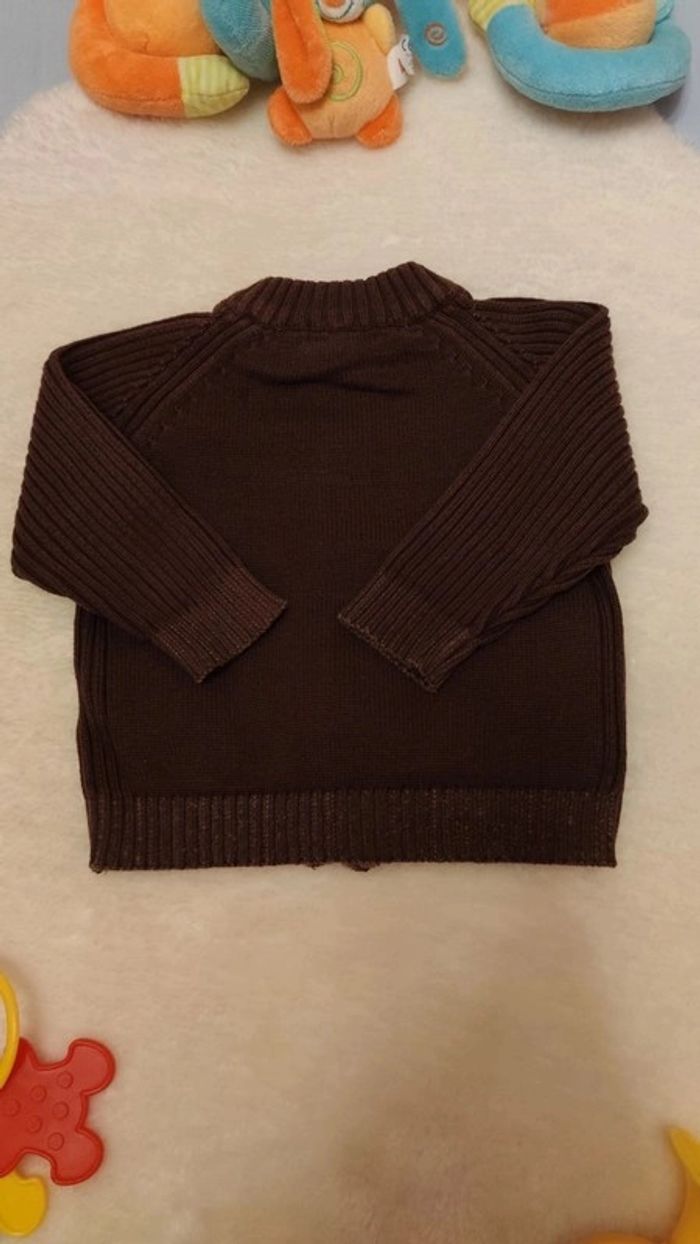 Gilet zippé côtelé marron "Have Fun With Orc" T. 6 mois Orchestra 💮100% Coton - photo numéro 7