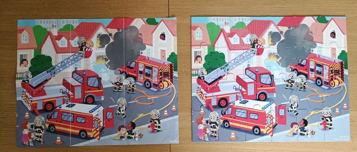 Puzzle Janod "Les pompiers" 24 pièces 3 ans+ - photo numéro 4