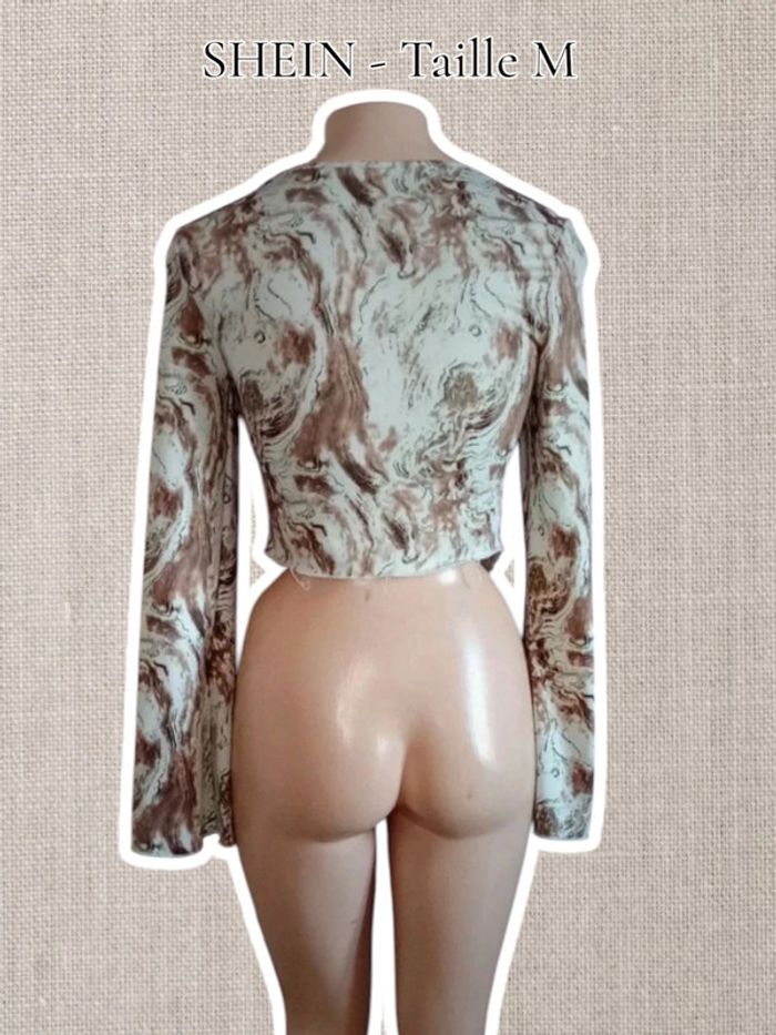 Crop top - Beige/Marron - Shein - Taille M - photo numéro 2