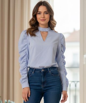 Blouse chemise bleu taille 36