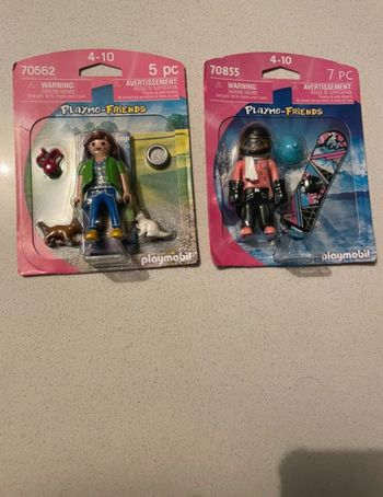 Playmobil - Femme avec chatons + Snowboardeuse