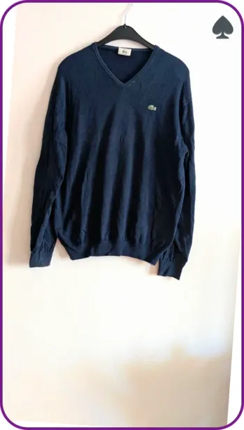 Pull col V homme Lacoste  vintage XL