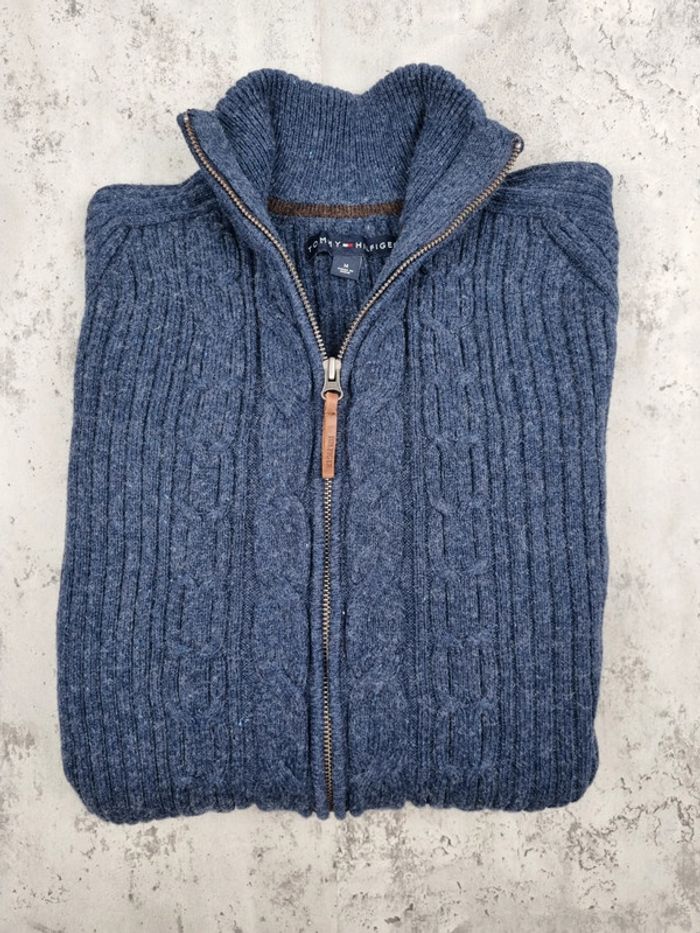 Veste zippée Tommy Hilfiger – Bleu – Taille M Hommes (mesures en photos) - photo numéro 2