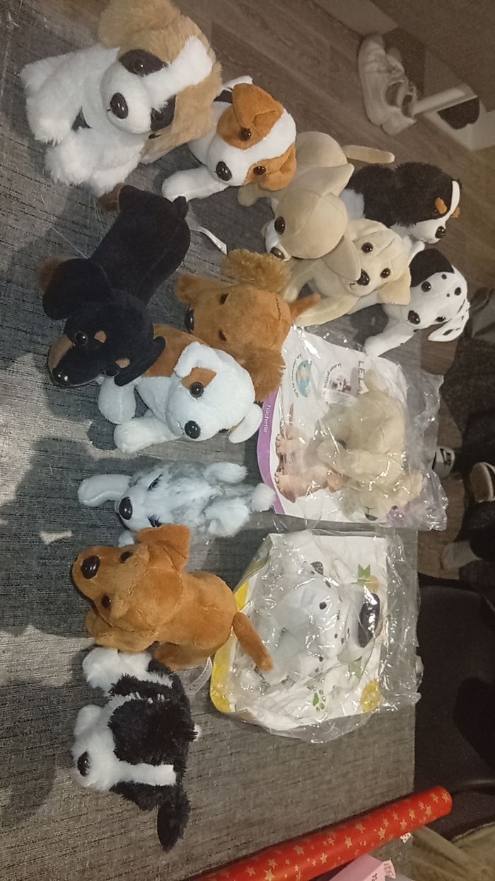 collection de chien peluche