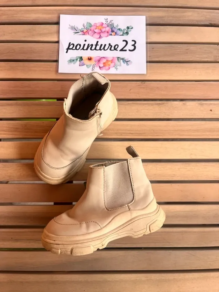 Bottines beige Zara 23