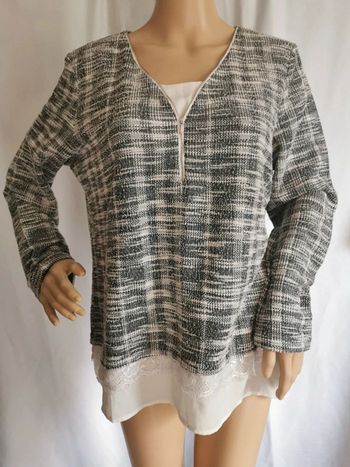 Haut noir et blanc Armand Thiery Taille 5