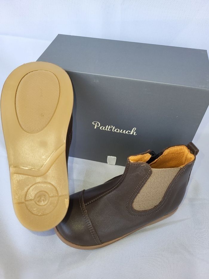 Chaussures bottines garçon en cuir marron Point 23 Made in France 🇨🇵 - photo numéro 3