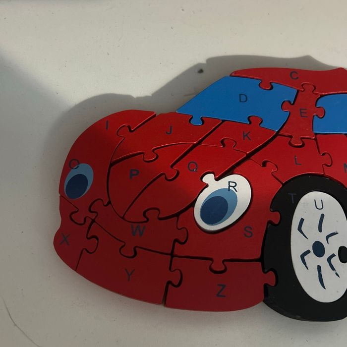 Puzzle bois voiture alphabet et chiffre - photo numéro 6