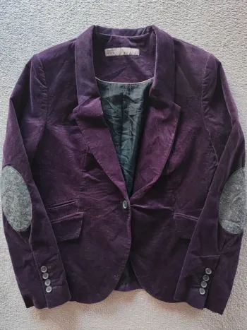 Blazer velours violet Zara Basic L – très bon état