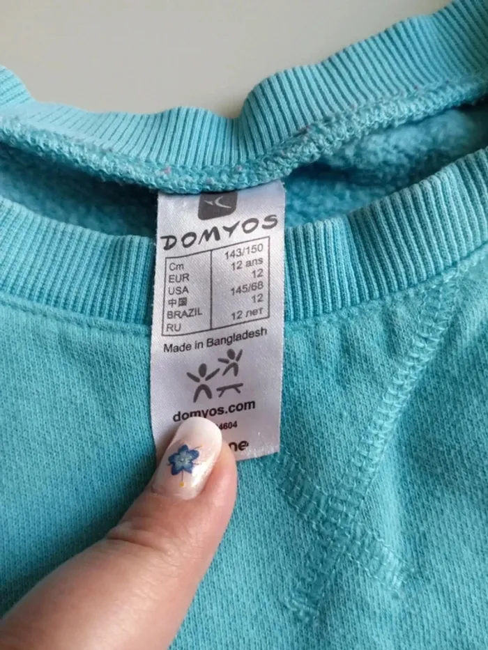 Pull Domyos bleu turquoise 12 ans - photo numéro 8