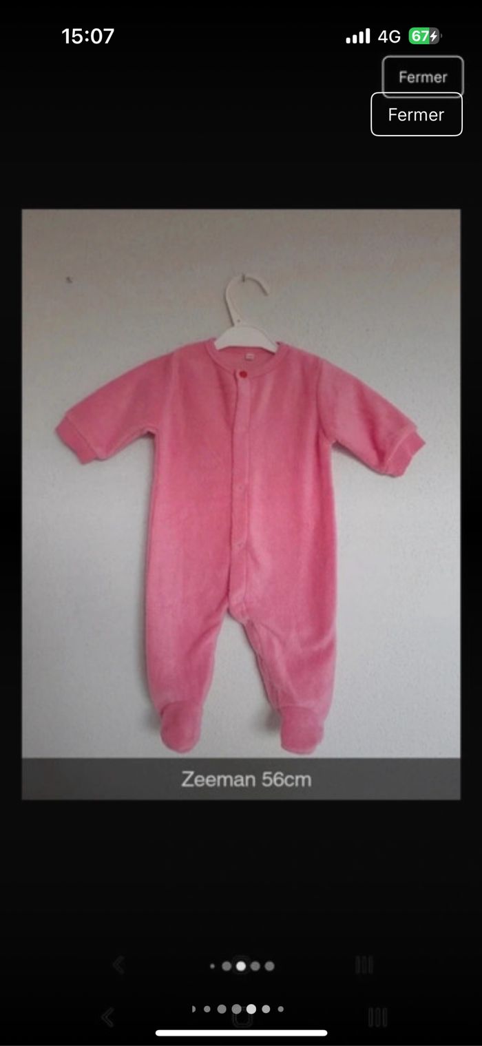 Lot de vêtements bébé 1 mois 56cm - photo numéro 7