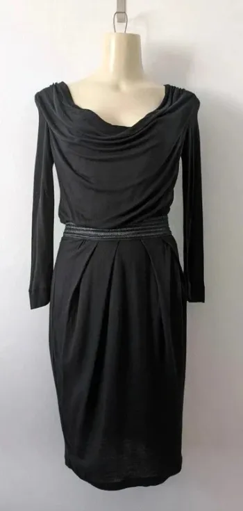 Robe noire manches longues - Mango - taille S