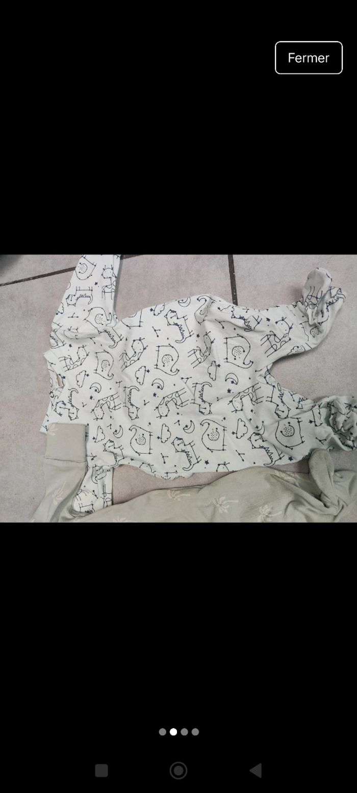 Lot de 3 pyjama 1 mois - photo numéro 2