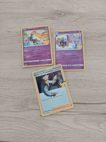 Lot de 3 cartes holo célébration 25 ans pokemon
