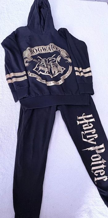 Ensemble survêtement Harry Potter (Sweat à capuche + Jogging) - Noir & Or - Taille 11-12 ans