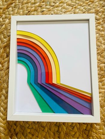 Cadre 3D Arc-en-ciel