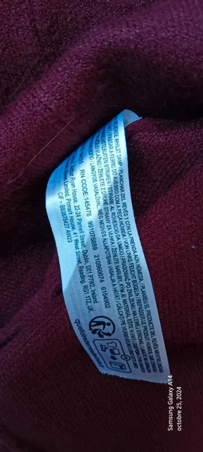 Robe pull longue col montant bordeaux  femme 34/36 - photo numéro 15