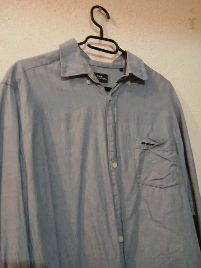 Chemise homme bleu clair " mise au green" taille L - photo numéro 2