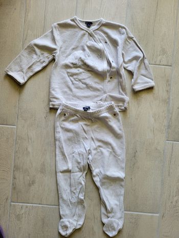 Pyjama blanc motif lune 2 pièces Kiabi 2 ans 