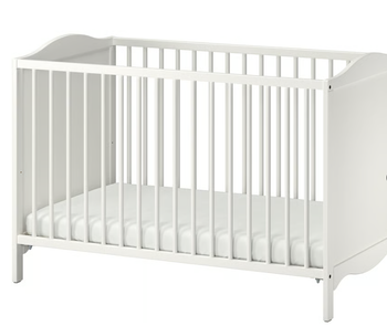 SMÅGÖRA LIT BEBE , blanc, 60x120 cm + MATELAS COMFORT