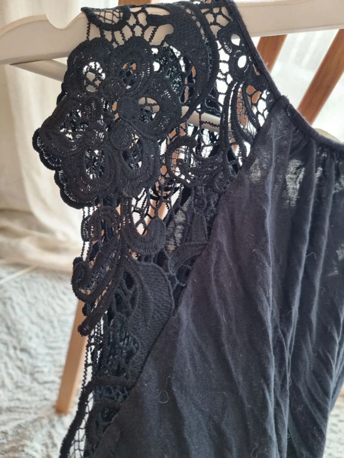 Débardeur bleu dentelle - photo numéro 5