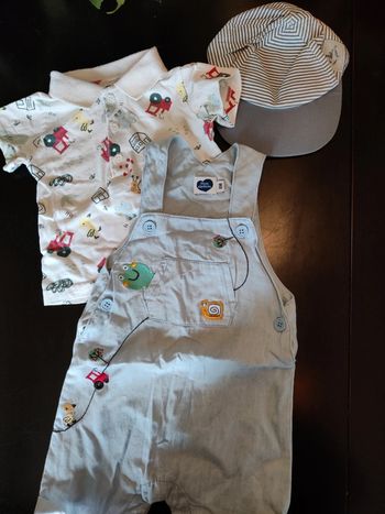 Lot été salopette et casquette