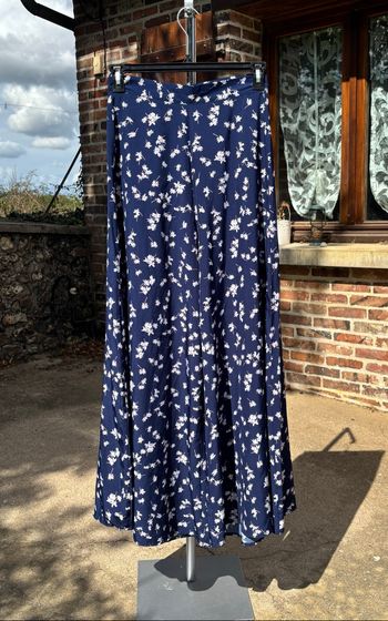 👖Pantalon à jambes larges imprimé floral – Taille 38 • SHEIN