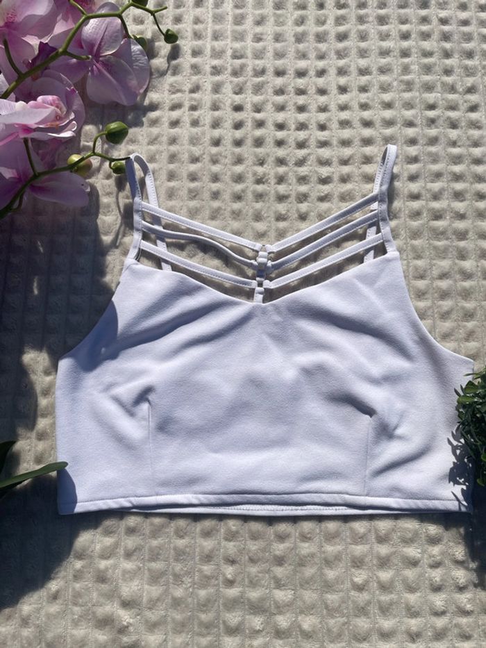 Top blanc à fines bretelles design – Coolcat Women – XS
