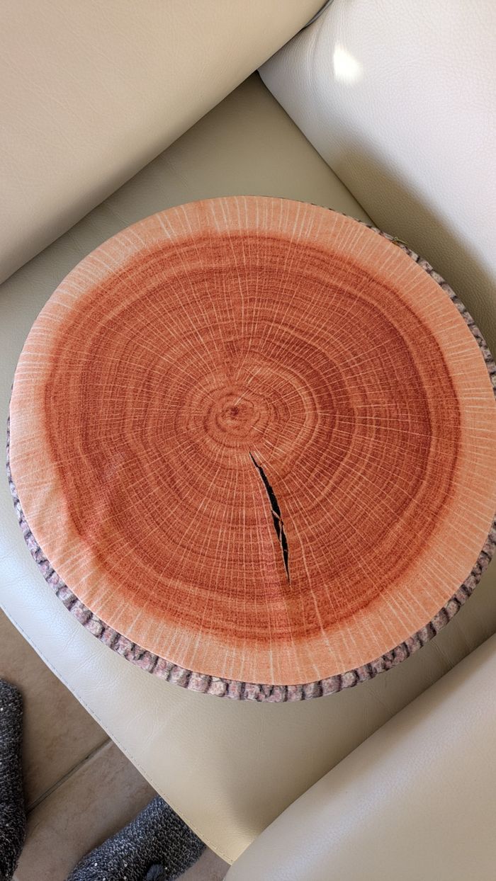 Pouf tronc d' arbre - photo numéro 5