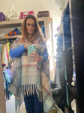 Écharpe poncho très chaude