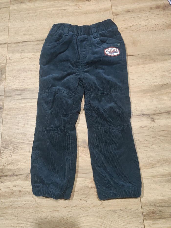 Pantalon chaud velours 3 ans Orchestra Bleu marine