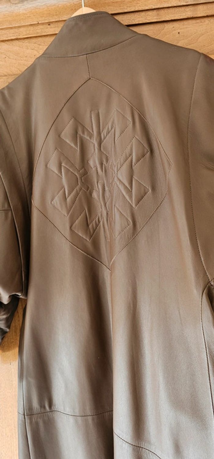Long manteau cuir André Sales taille 38 - photo numéro 4