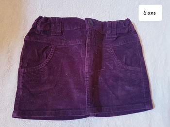 Jupe velour DPAM 6 ans