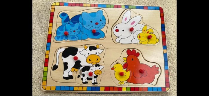 Puzzle en bois les mamans et ses petits
