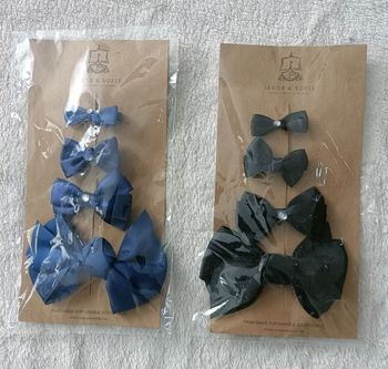 8 barrettes Jakob & sofie (noir et bleu marine))