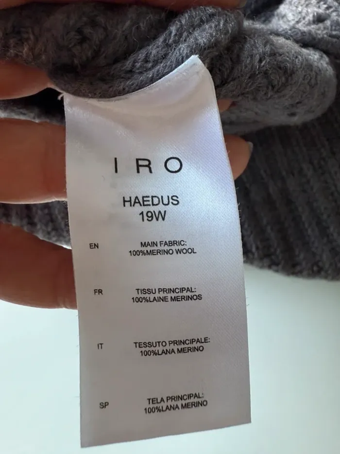 Pull col roulé IRO gris souris - photo numéro 9