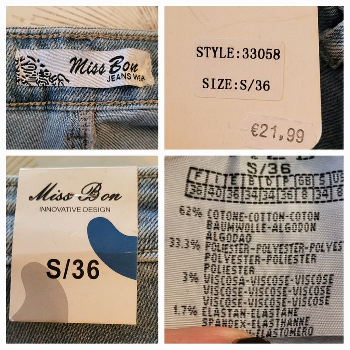Miss Bon Jegging/Jean TS/TFr36 -Bleu-A la fois Jean&Legging-Neuf avec Etiquette - photo numéro 5