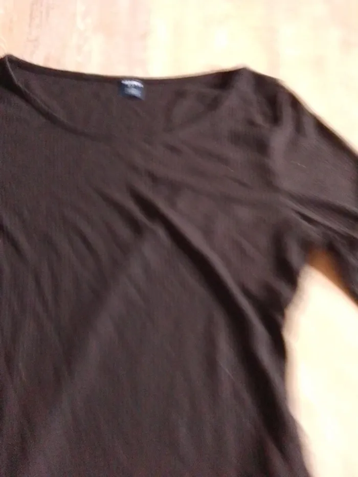 Tee shirt manches longues femme Kiabi noir l - photo numéro 5