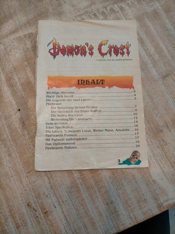 Demon s crest notice snes